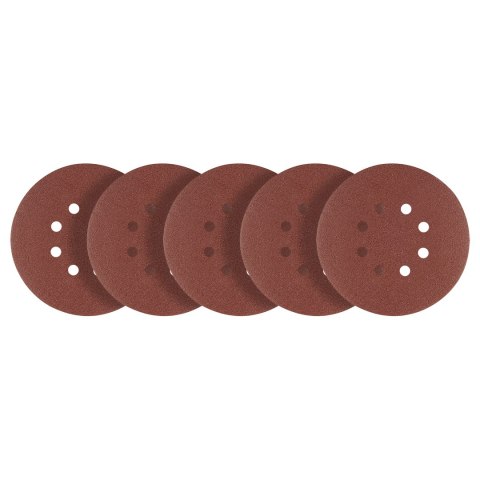 Krążki ścierne na rzep 150 mm, P60, 5 szt., z 8 otworami Krążki ścierne na rzep 150 mm, P60, 5 szt., z 8 otworami