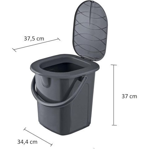 Toaleta turystyczna BranQ, 22L, Z recyklingu, Antracyt, 1306b Toaleta turystyczna BranQ, 22L, Z recyklingu, Antracyt, 1306b