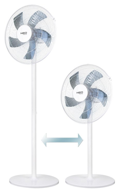 Wentylator podłogowy 50W, śr. 40 cm, 3 prędkości, oscylacja, biały Wentylator podłogowy 50W, śr. 40 cm, 3 prędkości, oscylacja, biały