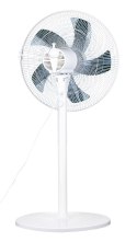 Wentylator podłogowy 50W, śr. 40 cm, 3 prędkości, oscylacja, biały