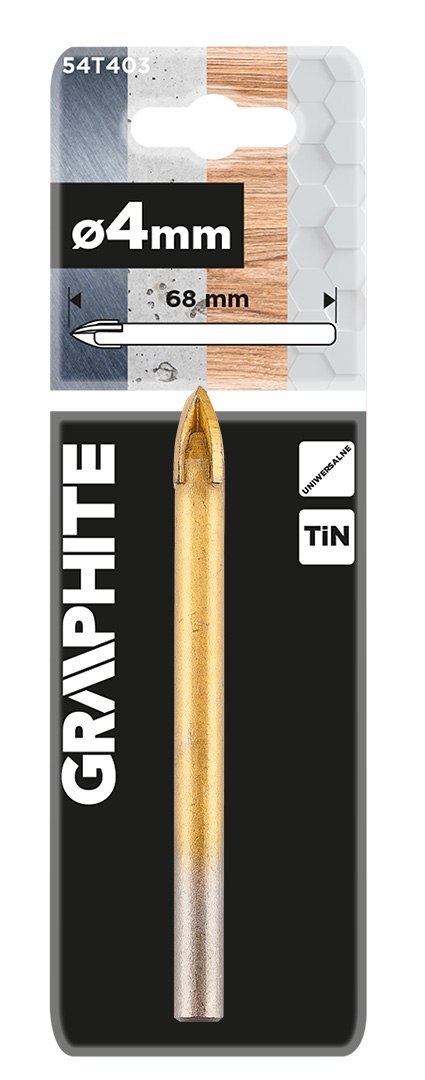 Wiertło uniwersalne TiN, 4 mm Wiertło uniwersalne TiN, 4 mm