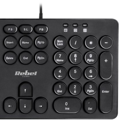 Zestaw klawiatura i mysz przewodowa Rebel WDS200