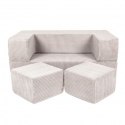 Aesthetic cube sofa ecru