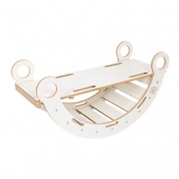 Medium dream rocker białe drewno & zjeżdżalnia