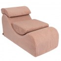 Wave lounger aesthetic pudrowy róż
