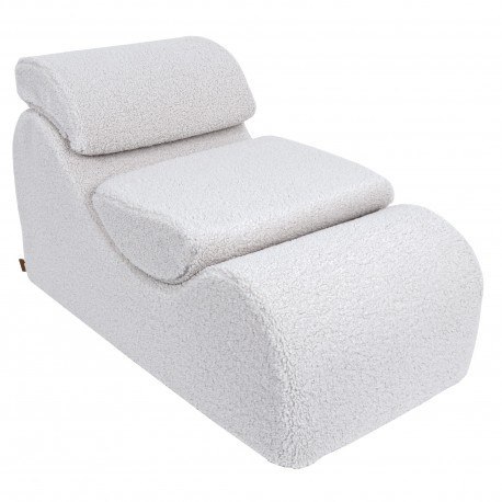 Wave lounger bearly biały