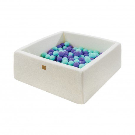 Kwadratowy basen z 200 piłkami, 90x90x40cm, biały, Kwadratowy basen z 200 piłkami, 90x90x40cm, biały,
