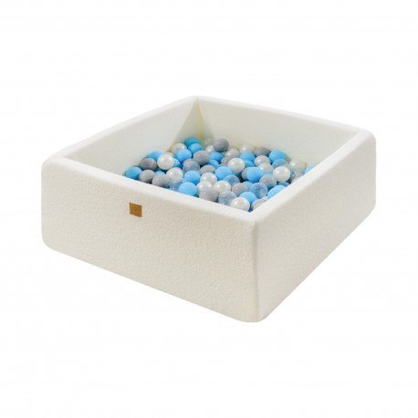 Kwadratowy basen z 200 piłkami, 90x90x40cm, biały, Kwadratowy basen z 200 piłkami, 90x90x40cm, biały,