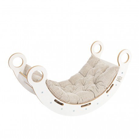 Large dream rocker białe drewno & drabinka z beżow Large dream rocker białe drewno & drabinka z beżow