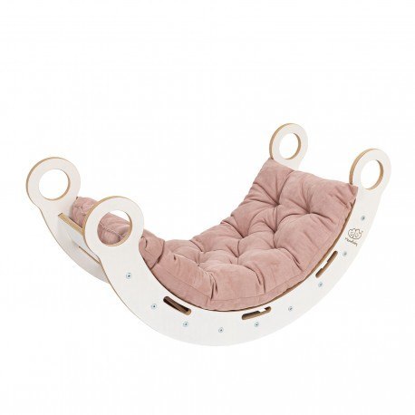 Medium dream rocker białe drewno & drabinka z różo Medium dream rocker białe drewno & drabinka z różo