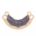 Medium dream rocker naturalne drewno z szarą podus