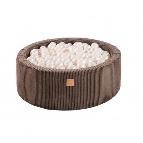 Okrągły basen z 200 piłkami, 90x30cm, brązowy, aes Okrągły basen z 200 piłkami, 90x30cm, brązowy, aes