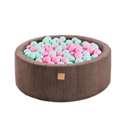 Okrągły basen z 200 piłkami, 90x30cm, brązowy, aes Okrągły basen z 200 piłkami, 90x30cm, brązowy, aes