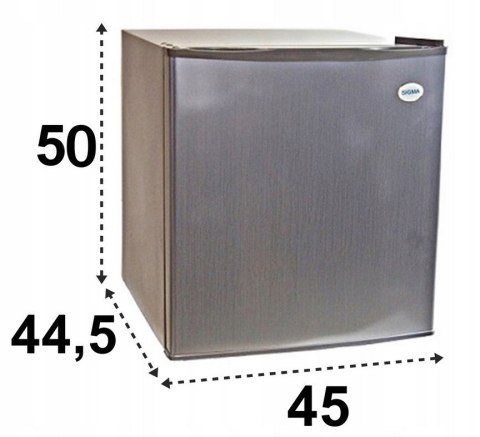 Mała Lodówka SIGMA BC45 Srebrna 50cm 43L Mała Lodówka SIGMA BC45 Srebrna 50cm 43L