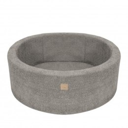 Okrągły basen, 90x30cm, tan-beige, boucle, bez pił