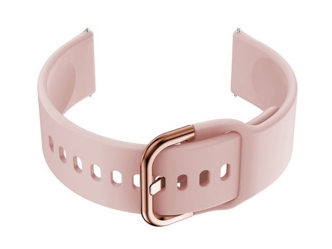 Pasek gumowy do smartwatch U01 - różowy/rosegold - 18mm Pasek gumowy do smartwatch U01 - różowy/rosegold - 18mm