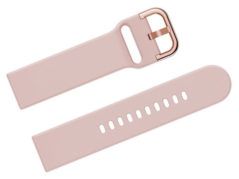 Pasek gumowy do smartwatch U01 - różowy/rosegold - 18mm Pasek gumowy do smartwatch U01 - różowy/rosegold - 18mm