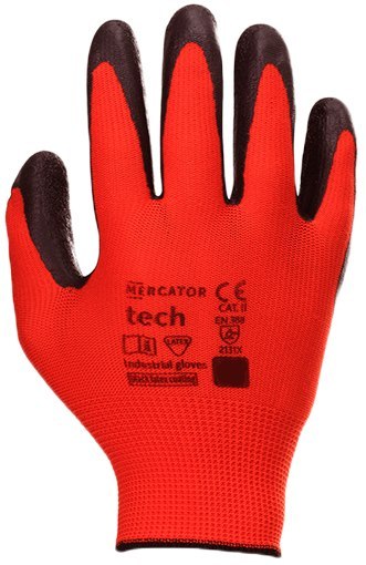 Rękawice Robocze MERCATOR Tech Red+Black Latex - 12 Par (10 - XL) Rękawice Robocze MERCATOR Tech Red+Black Latex - 12 Par (10 - XL)