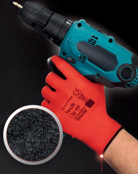 Rękawice Robocze MERCATOR Tech Red+Black Latex - 12 Par (8 - M) Rękawice Robocze MERCATOR Tech Red+Black Latex - 12 Par (8 - M)