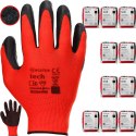 Rękawice Robocze MERCATOR Tech Red+Black Latex - 120 Par (10 - XL)