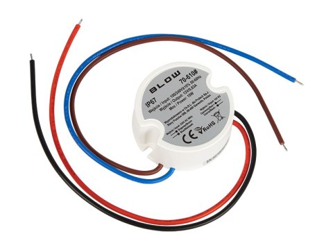70-610# Zasilacz impulsowy dopuszkowy 12v/0,83a 10w plast 70-610# Zasilacz impulsowy dopuszkowy 12v/0,83a 10w plast