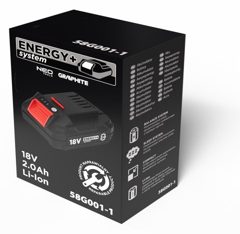 Akumulator Energy+ 18V Li-Ion 2.0Ah Akumulator Energy+ 18V Li-Ion 2.0Ah