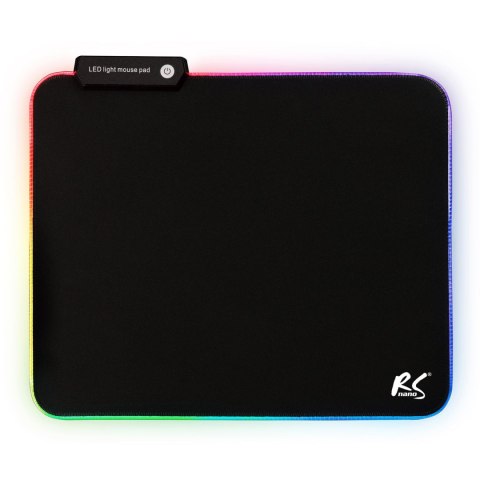 Gamingowa podkładka pod mysz z podświetleniem LED RGB NanoRS, 300x250x4mm, RS704 Gamingowa podkładka pod mysz z podświetleniem LED RGB NanoRS, 300x250x4mm, RS704