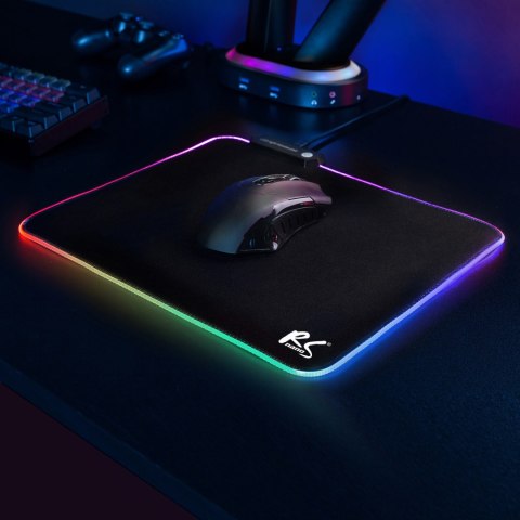 Gamingowa podkładka pod mysz z podświetleniem LED RGB NanoRS, 300x250x4mm, RS704 Gamingowa podkładka pod mysz z podświetleniem LED RGB NanoRS, 300x250x4mm, RS704