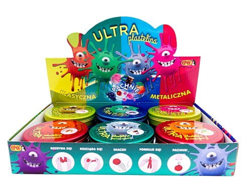 Ultra plastelina pachnąca display 12 sztuk Ultra plastelina pachnąca display 12 sztuk