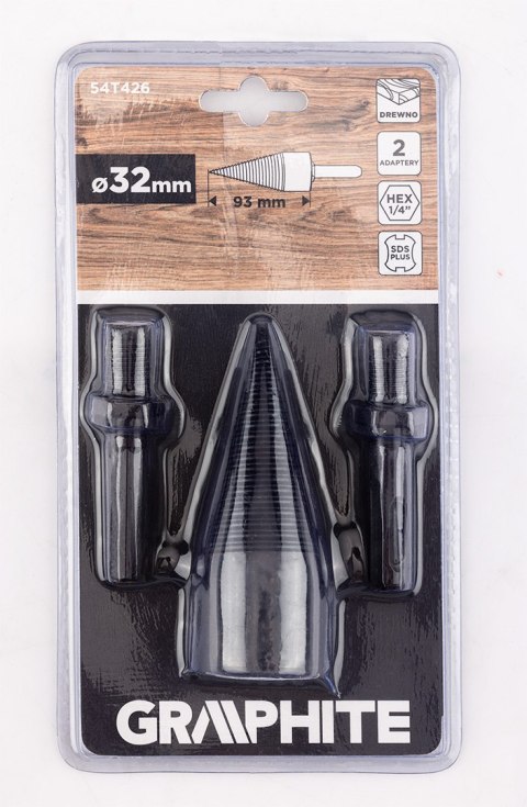 Wiertło do rozłupywania drewna SDS Plus, Hex, 32 mm Wiertło do rozłupywania drewna SDS Plus, Hex, 32 mm