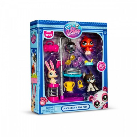 Zestaw figurek littlest pet shop g7 s3 disco z 3 figurkami Zestaw figurek littlest pet shop g7 s3 disco z 3 figurkami