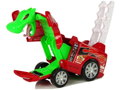 Auto Straż Transformacja Smok 2w1 Wóz Strażacki Auto Straż Transformacja Smok 2w1 Wóz Strażacki