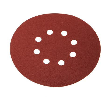 Krążki ścierne 150 mm, K150, 5 szt., z 8 otworami, 65mm Krążki ścierne 150 mm, K150, 5 szt., z 8 otworami, 65mm
