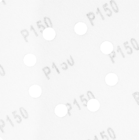Krążki ścierne 150 mm, K150, 5 szt., z 8 otworami, 65mm Krążki ścierne 150 mm, K150, 5 szt., z 8 otworami, 65mm