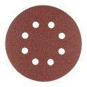 Krążki ścierne na rzep 125 mm, P240, 5 szt., z 8 otworami