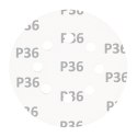 Krążki ścierne na rzep 125 mm, P36, 5 szt., z 8 otworami