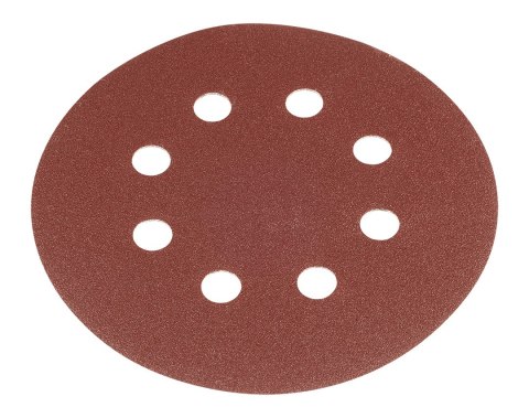 Krążki ścierne na rzep 125 mm, P80, 5 szt., z 8 otworami Krążki ścierne na rzep 125 mm, P80, 5 szt., z 8 otworami