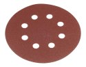 Krążki ścierne na rzep 150 mm, P60, 5 szt., z 8 otworami