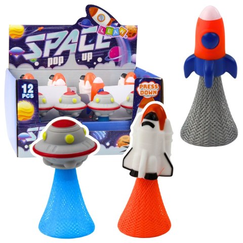 Skaczący Statek Kosmiczny Na Sprężynie Kolorowy Światła 11cm Mix Skaczący Statek Kosmiczny Na Sprężynie Kolorowy Światła 11cm Mix