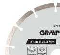 Tarcza diamentowa do cięcia segmentowa, 180 x 25.4 mm, na sucho