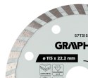Tarcza diamentowa do cięcia turbo, 115 x 22.22 mm, na sucho