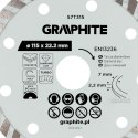 Tarcza diamentowa do cięcia turbo, 115 x 22.22 mm, na sucho