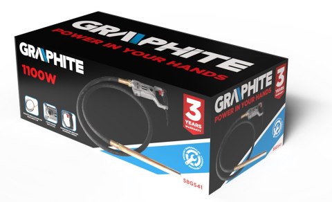 Wibrator do betonu 1100W z buławą 3m Wibrator do betonu 1100W z buławą 3m