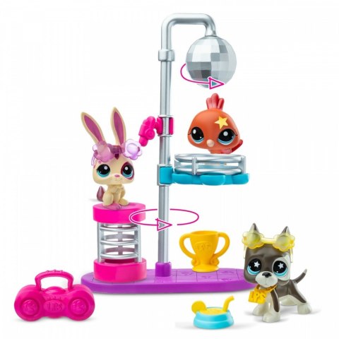Zestaw figurek littlest pet shop g7 s3 disco z 3 figurkami Zestaw figurek littlest pet shop g7 s3 disco z 3 figurkami