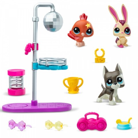 Zestaw figurek littlest pet shop g7 s3 disco z 3 figurkami Zestaw figurek littlest pet shop g7 s3 disco z 3 figurkami