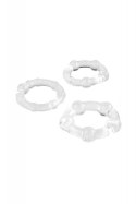 A-TOYS, Cockrings set, 3 pcs.TPE,Transparent, O 3,5 / 3/2 cm