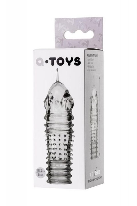 A-TOYS, Penis Sleeve, TPR, Transparent, 15.3 cm A-TOYS, Penis Sleeve, TPR, Transparent, 15.3 cm