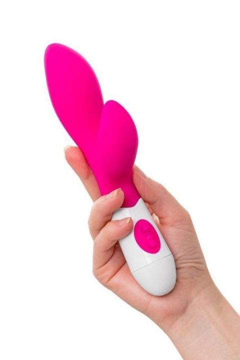 A-TOYS, Vibrator Lilu with Clitoral Stimulator, Silicone, Pink, 20 cm, 10 speeds, 2xAAA A-TOYS, Vibrator Lilu with Clitoral Stimulator, Silicone, Pink, 20 cm, 10 speeds, 2xAAA
