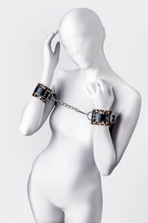 Anonymo handcuffs, PU leather, print, 19.5 cm Anonymo handcuffs, PU leather, print, 19.5 cm