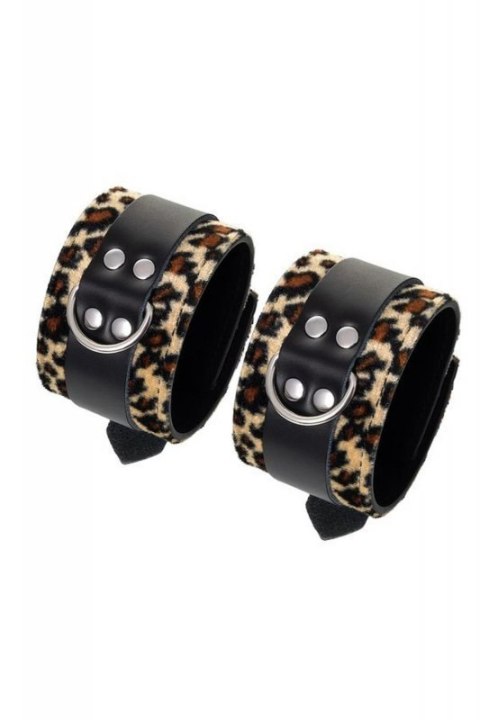 Anonymo handcuffs, PU leather, print, 19.5 cm Anonymo handcuffs, PU leather, print, 19.5 cm